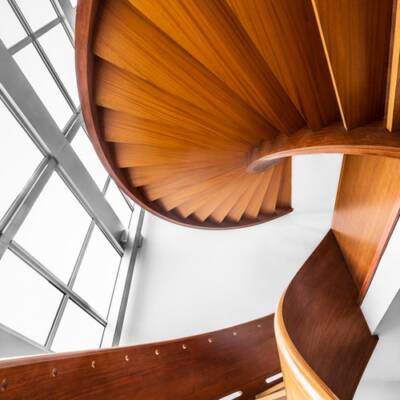 Wooden staircase Dubai