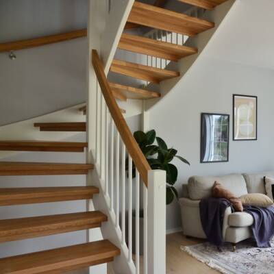 Wooden staircase carpentry