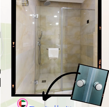 Glass partitions for bathrooms with shower