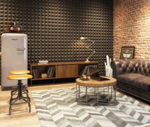 homeguide-soundproofing-with-acoustic-padding-on-living-room-wall